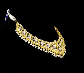 Blue Meena Necklace And Earring Pair KMNE3402KME2286