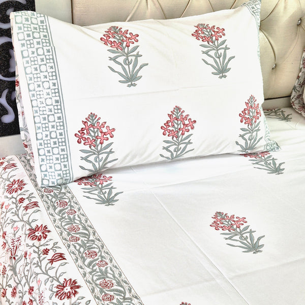 Chhapkari Hand Blocked Bedsheet