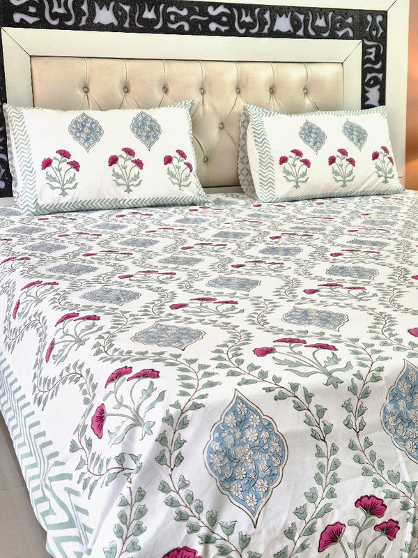 Floral Fantasy Block Print Sheet Set 1