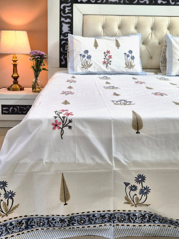 Freshness Of Flowers Hand Blocked Sheet 1