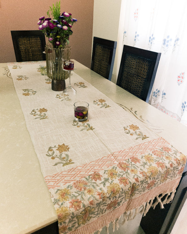 Linen And Leaf Table Runner