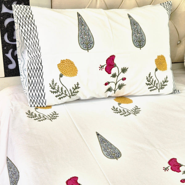 Phoolkari Luxe Block Print Sheet Set