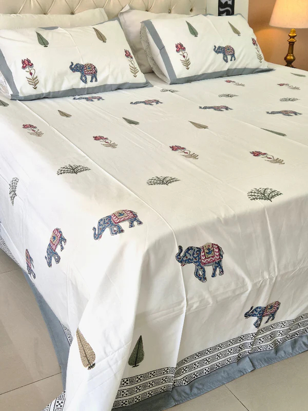 Royal Tales Blockprint Bedsheet